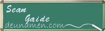 Sean Gaide Visitenkarte